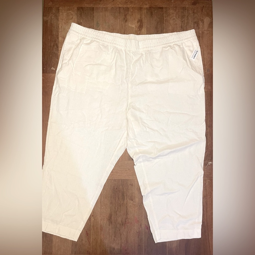 Old Navy High-Waisted Linen-Blend Straight Pants
